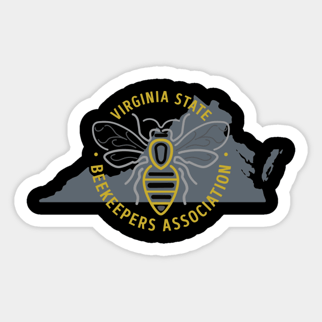 VSBA LOGO YELLOW LETTERING Sticker by Virginia State Beekeepers